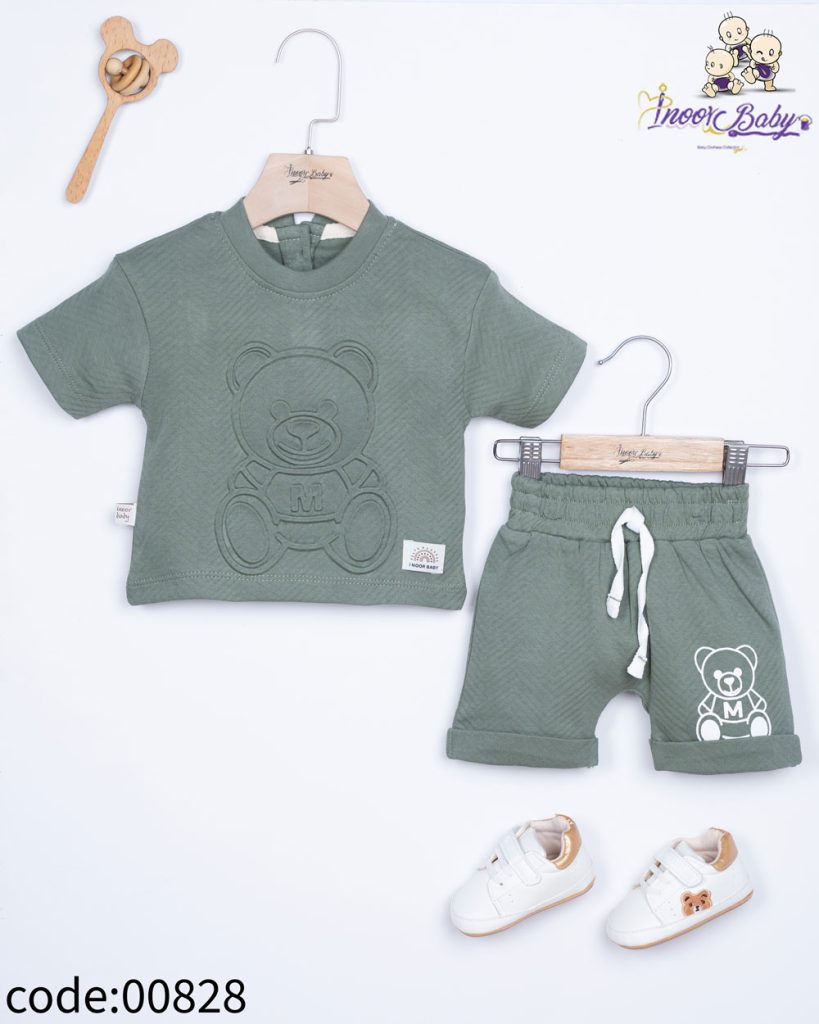 تیشرت شلوارک خرس برجسته