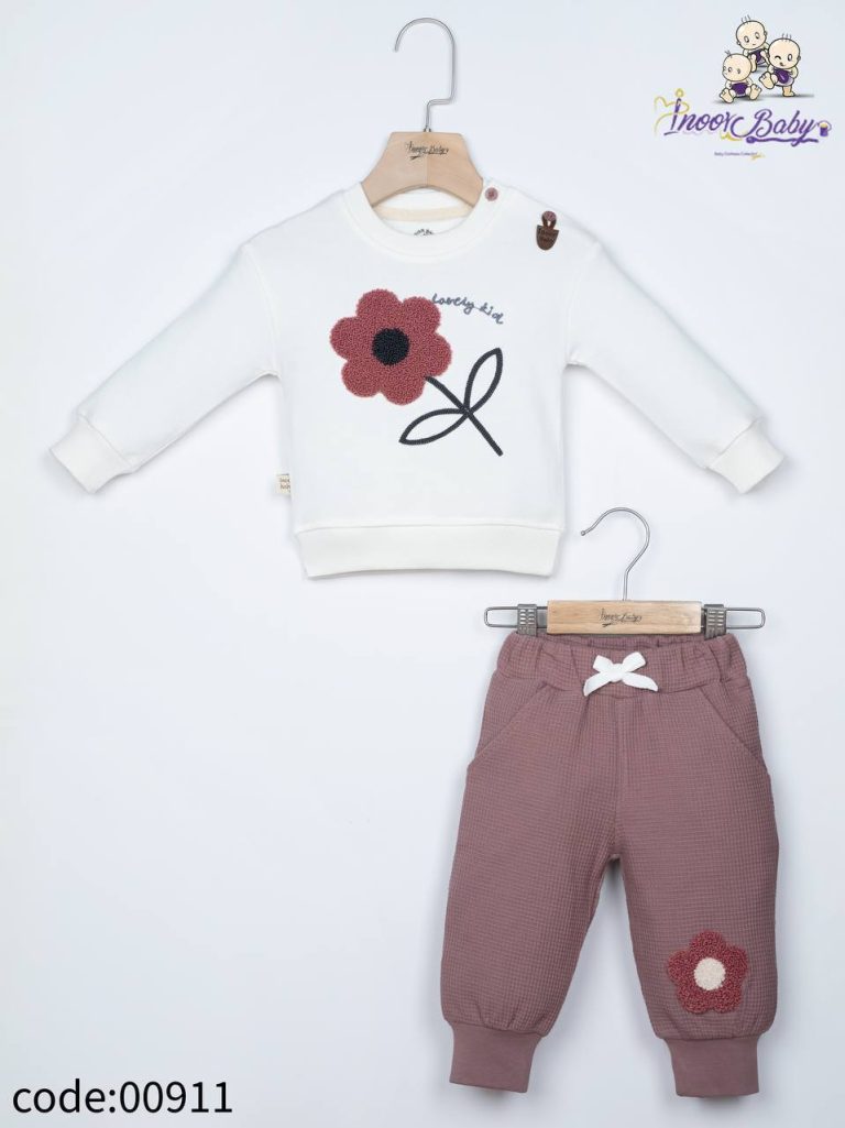 بلوز شلوار دخترانه طرح گل