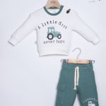 بلوز و شلوار پسرانه شیک با طرح تراکتور