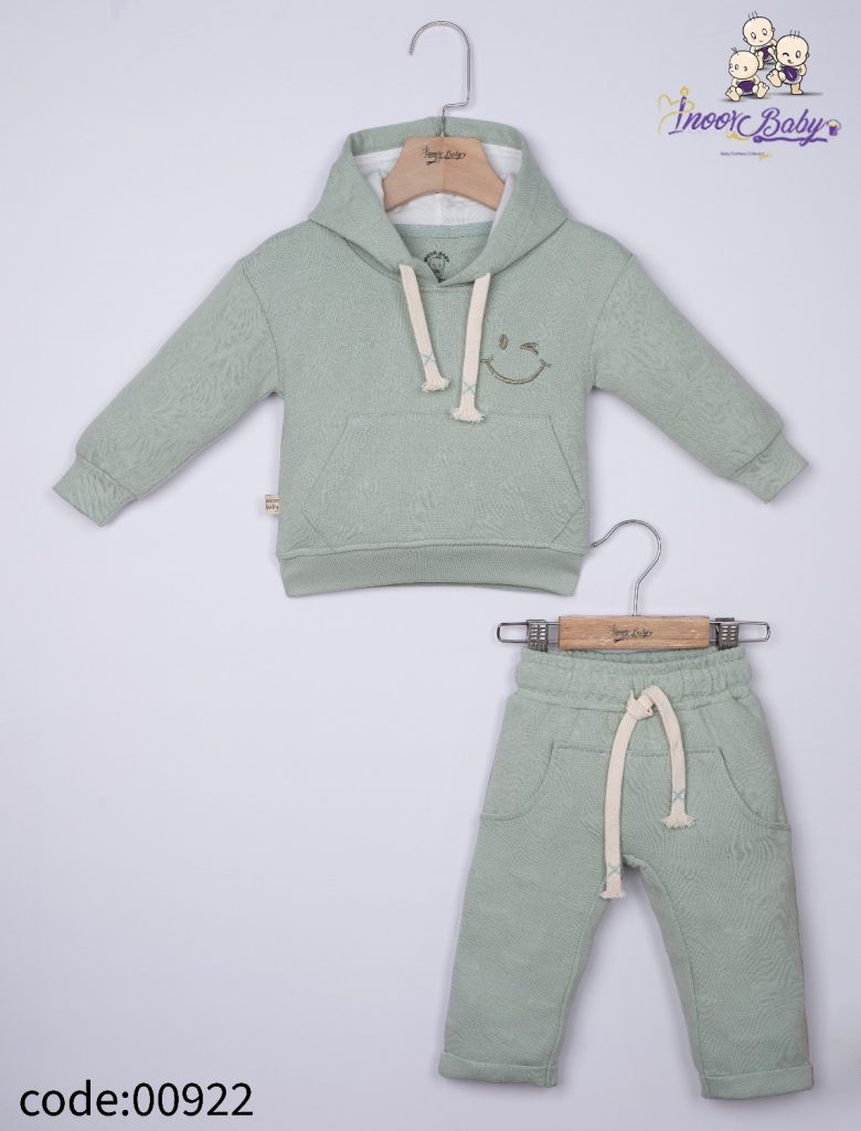 ست هودی شلوار نوزادی مدل لبخند