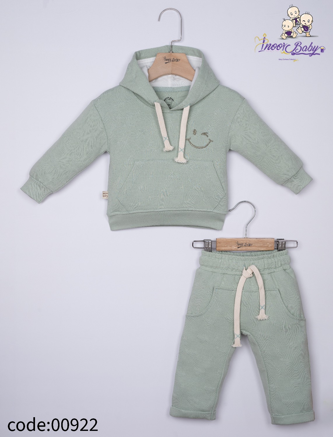 ست هودی شلوار نوزادی مدل لبخند ست هودی شلوار نوزادی مدل لبخند