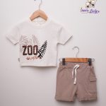 تیشرت شلوارک نوزادی طرح zoo