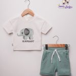 تیشرت شلوارک نوزادی مدل فیل