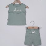 تاپ شلوارک نوزادی طرح LOVE