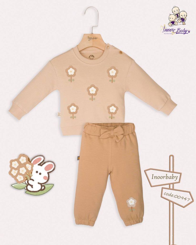 بلوز شلوار نوزادی طرح گل